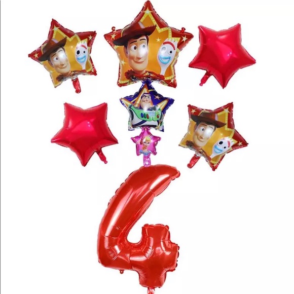 Toy Story 4 Foil Balloons for 4 years 6pcs. - Picture 1 of 5